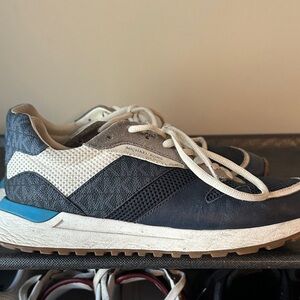 Michael Kors Navy and White Sneakers